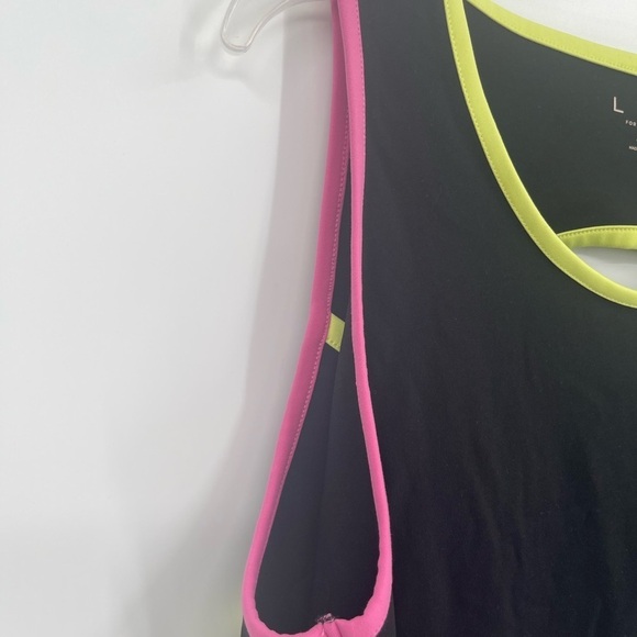 LIVI Soft Back-Detail Recycled Tank Black Multi Size 22-24 Women’s NWT workout - Picture 5 of 9